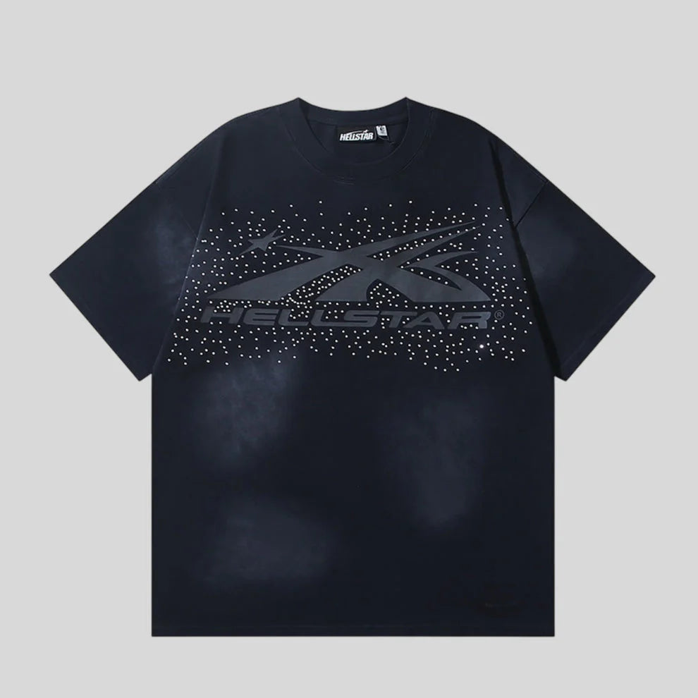 T SHIRT HELLSTAR CRYSTAL BLACK